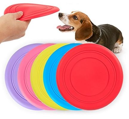 Haustier Frisbee Soem beißen beständige 17.8cm Silikonkautschuk-Spielwaren