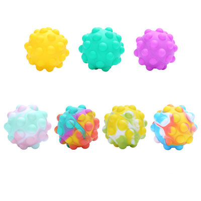 Der Kinder Runden-Silikon-sensorischer Knall-Ball-kundenspezifische Gummispielwaren die Pressungs-Ball-des Spielzeug-3D